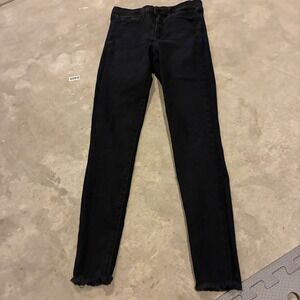 GAP Denim Black Favorite Jegging Jeans Women Size 10/30T Raw Hem